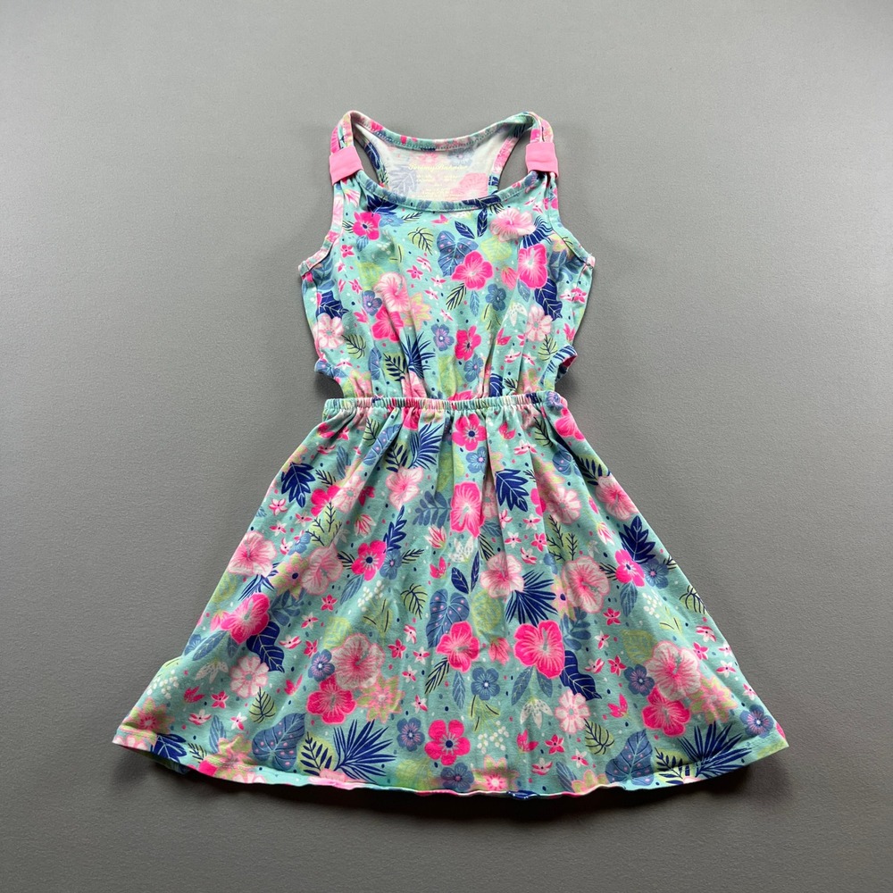 Tommy Bahama Sundress Girls S (5/6) Multicolor Floral Wide Strap Cutout Summer